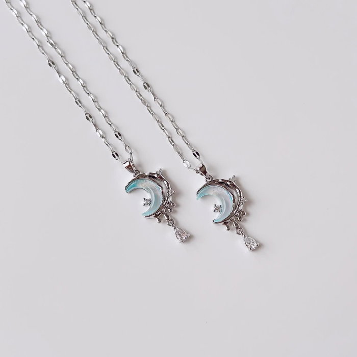 Heliophilia Silver Collar de Acero Plata y Aqua Heliophilia Silver Collar de Acero Plata y Aqua